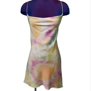 NWT Zara Satin Effects Tie‎ Dye Mini Dress Size Small Women's Discontinued F19